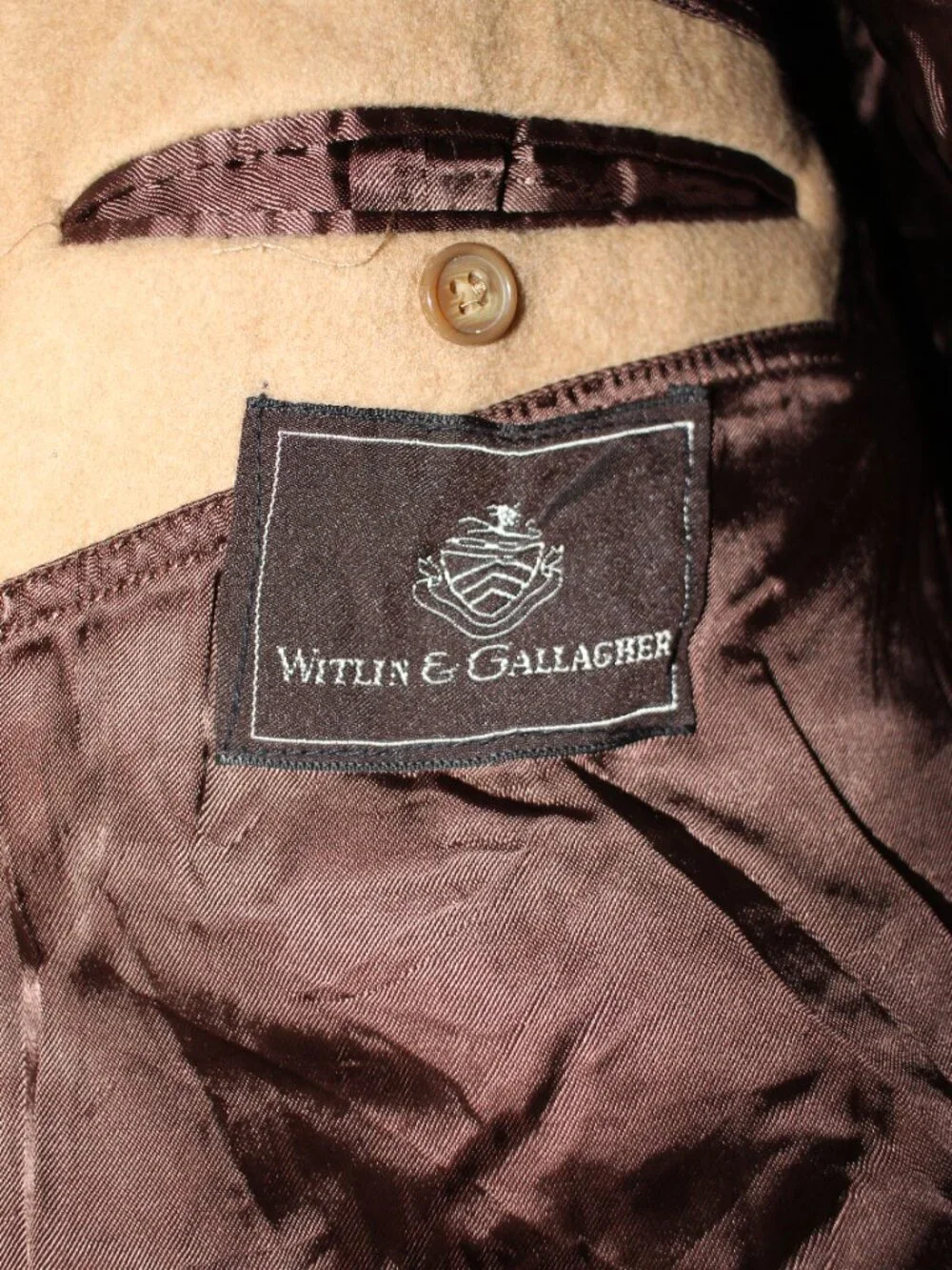 Witlin & Gallagher Overcoat MADE IN YUGOSLAVIA Size 42-44 1970s 1980s